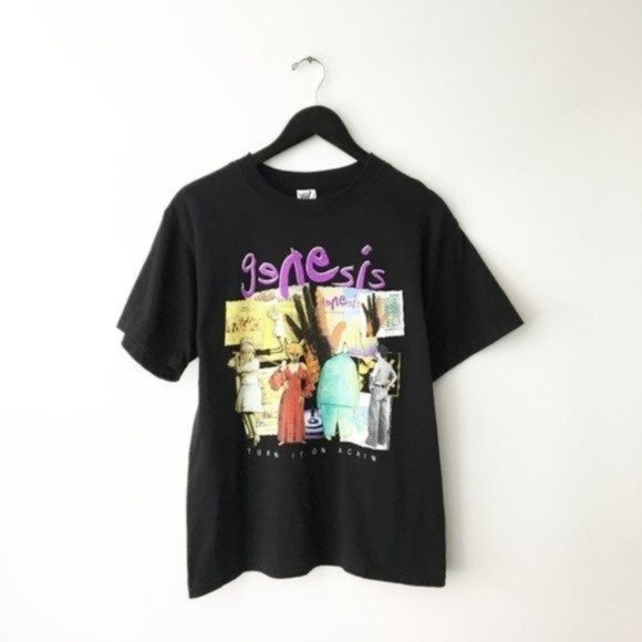 Vintage Other - 2007 Genesis Graphic Tee Shirt Tour 2 Sided Black